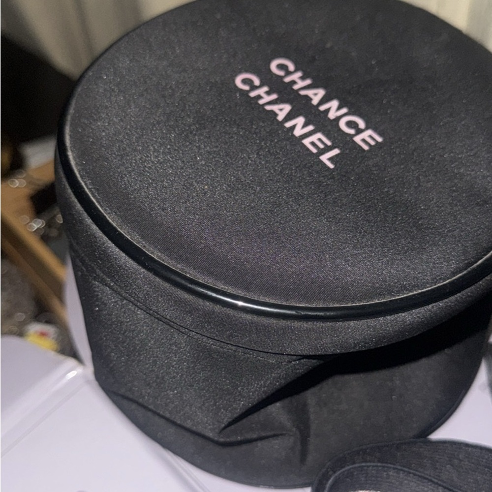 CHANEL Black and Pink Cosmetic Pouch